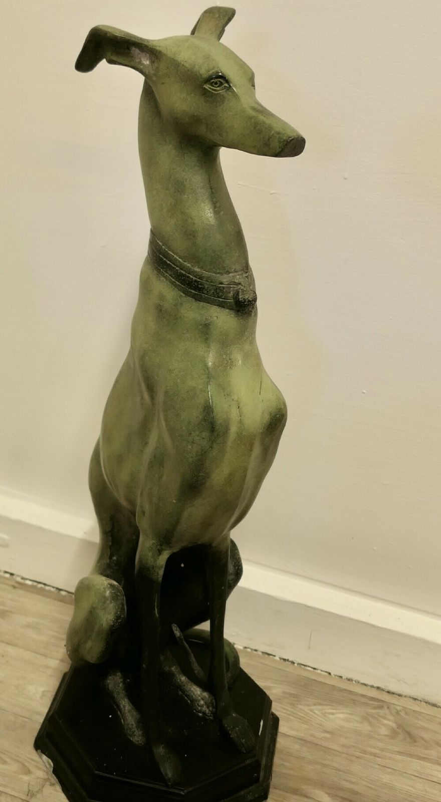 Pair Of Large Metal Italian Greyhound Dogs photo furniture