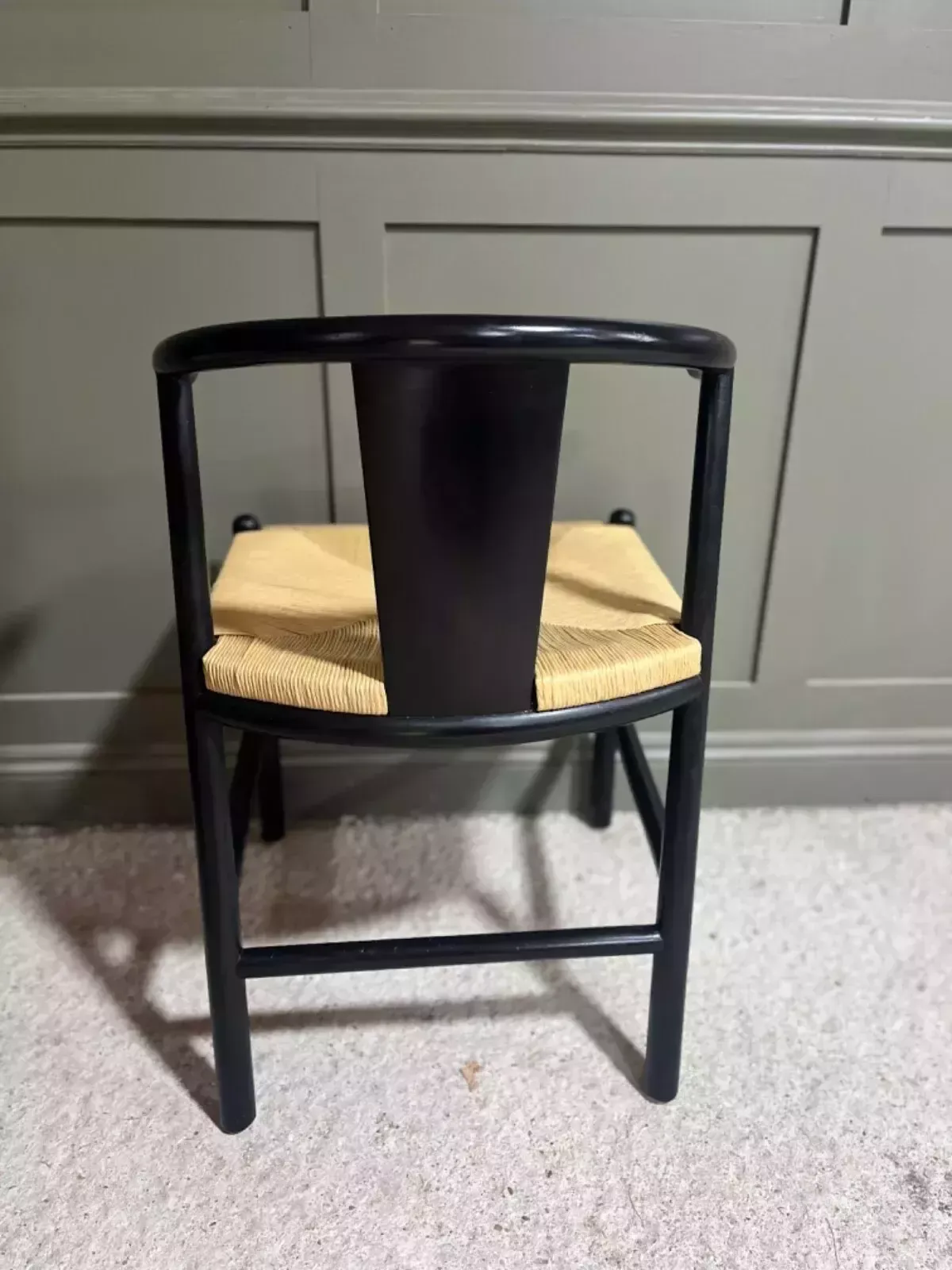 Danish Style Chair /Desk Chair Black W Paper Rope Seats Kristi Am Pm Chairs photo furniture