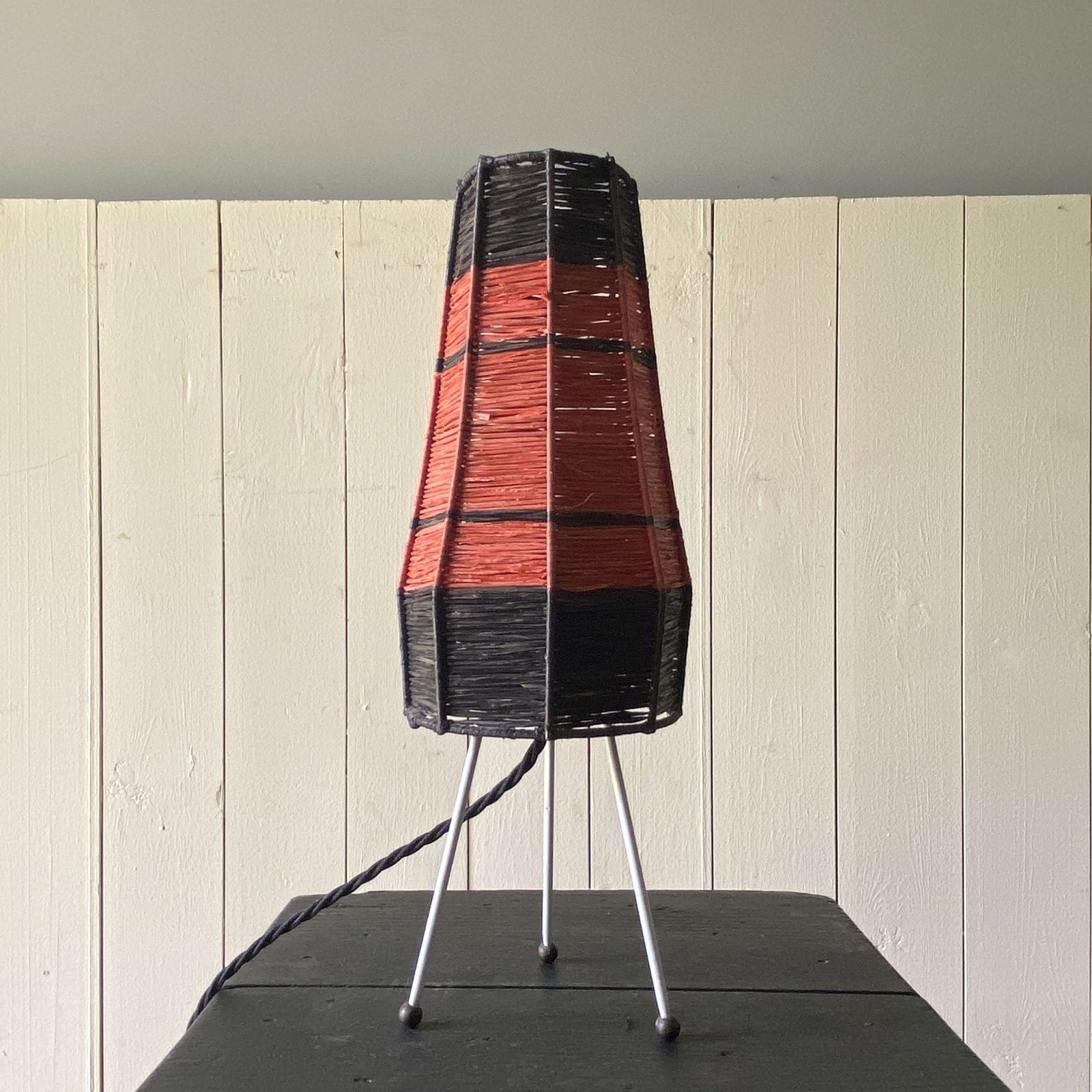 Original Retro Rattan Lamp, 1960s photo furniture