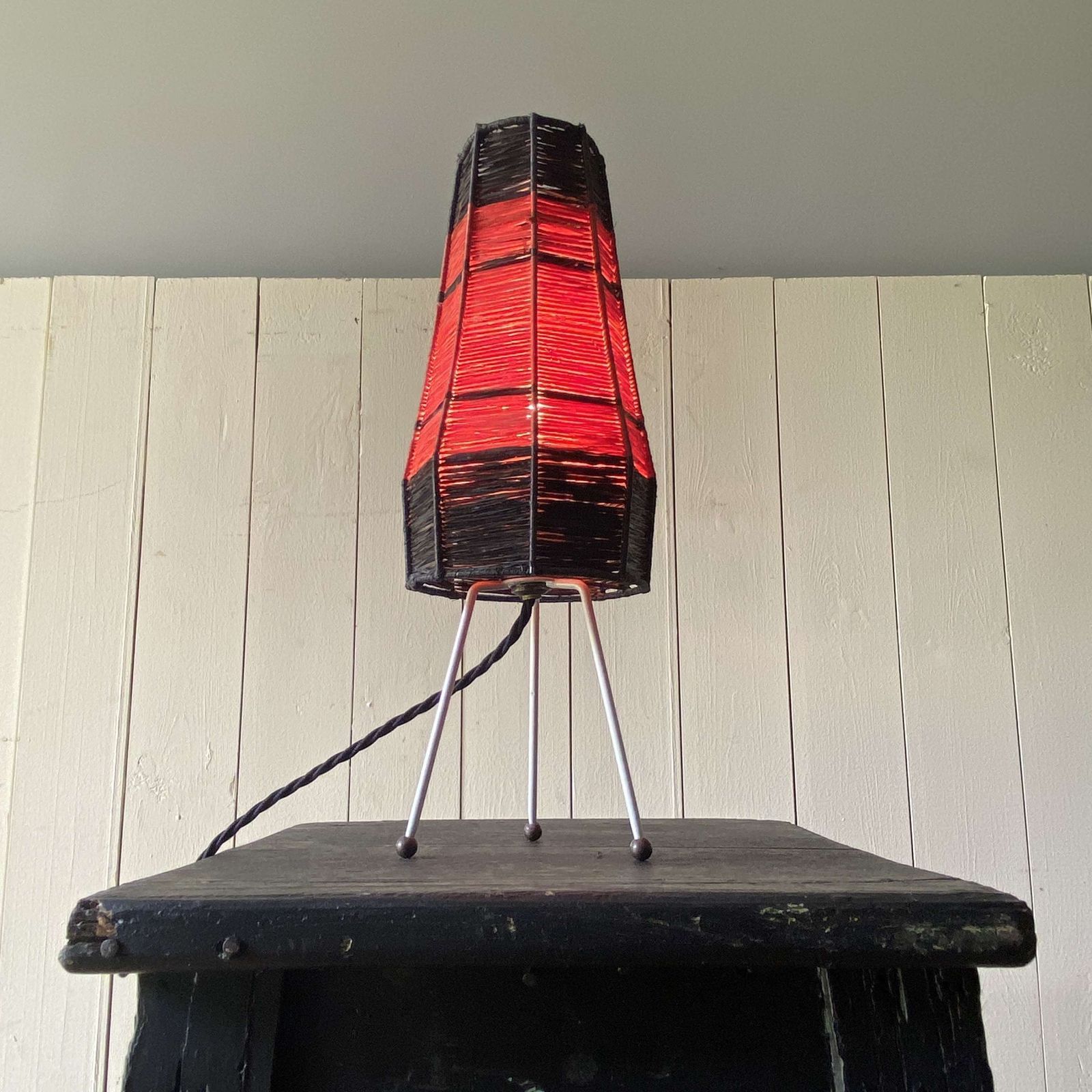 Original Retro Rattan Lamp, 1960s photo buy
