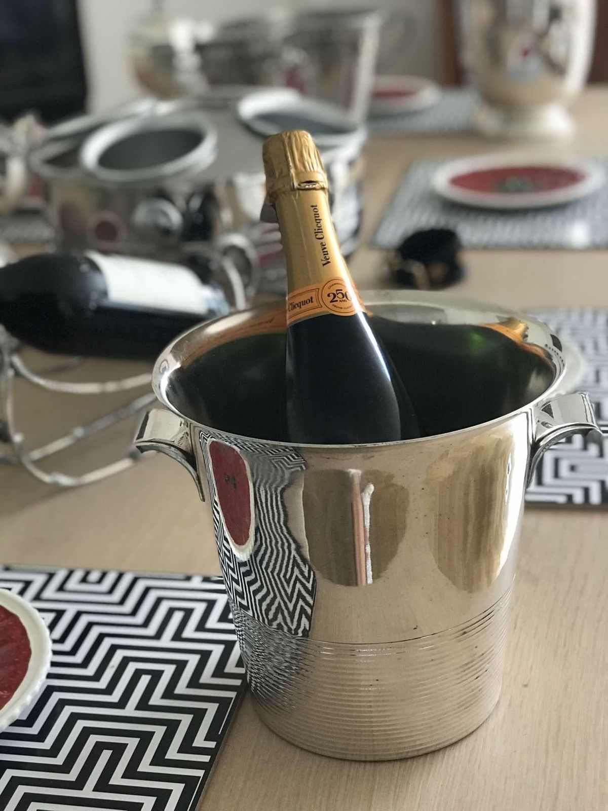 Art Deco Champagne Bucket Silver Plated Dees 1930s Bar Cart Decor Christmas Table Wine Chiller Cooler Gift For Wedding Gift Man Cave photo for sale