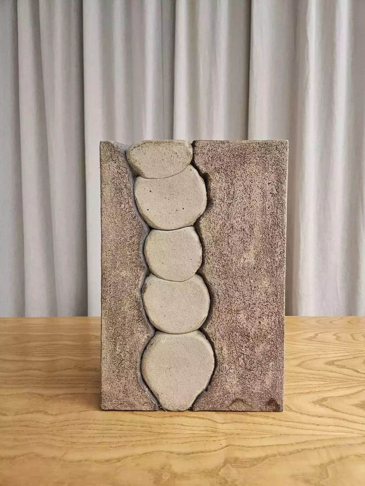 Vtg Mid Century Brutalist Abstract Studio Pottery Sculpture Scandi Retro R544 photo 345.0