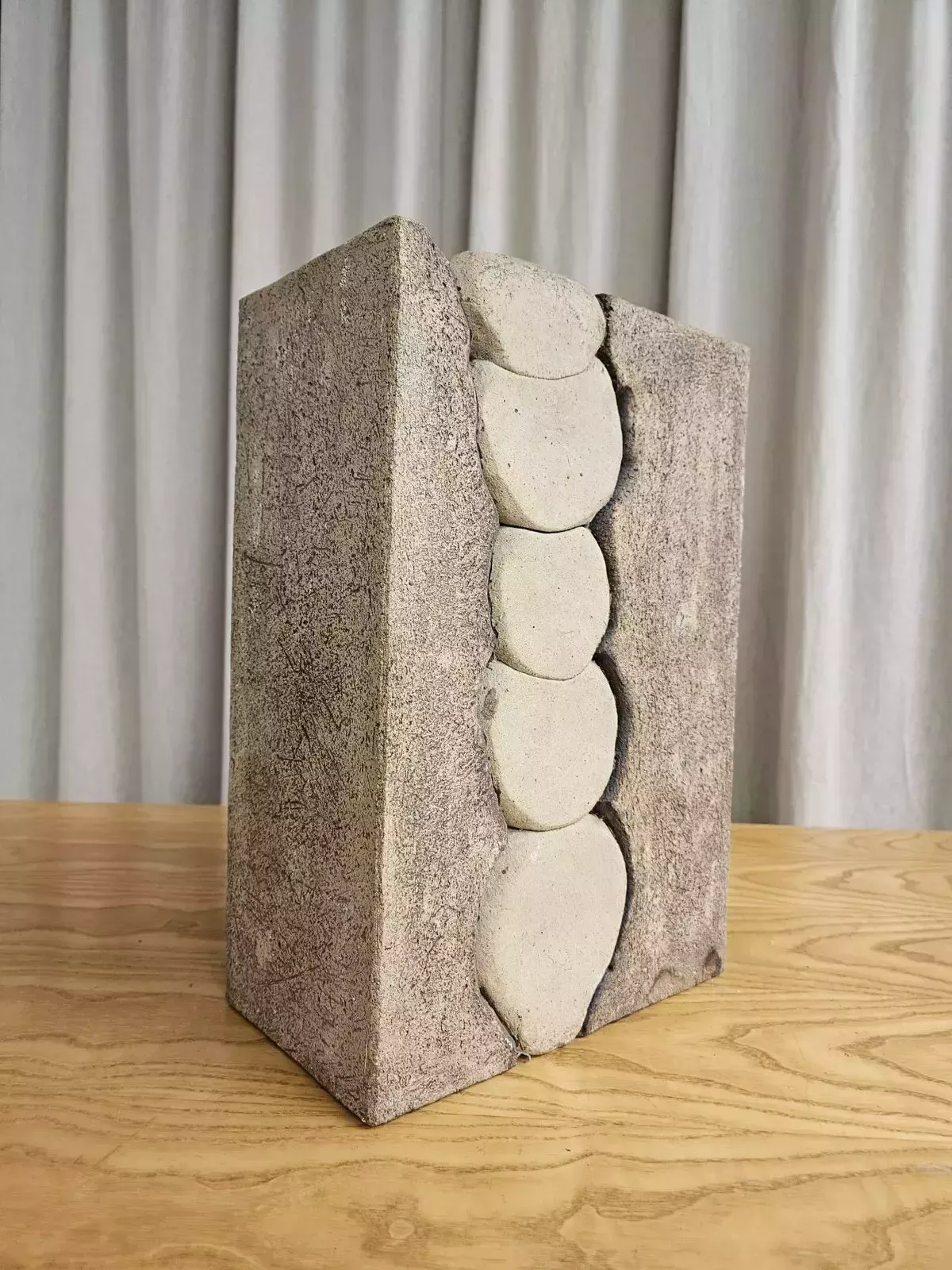 Vtg Mid Century Brutalist Abstract Studio Pottery Sculpture Scandi Retro R544 photo buy