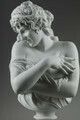Bust In Biscuit After Jean Antoine Houdon (1741 1828): Modesty photo vintage