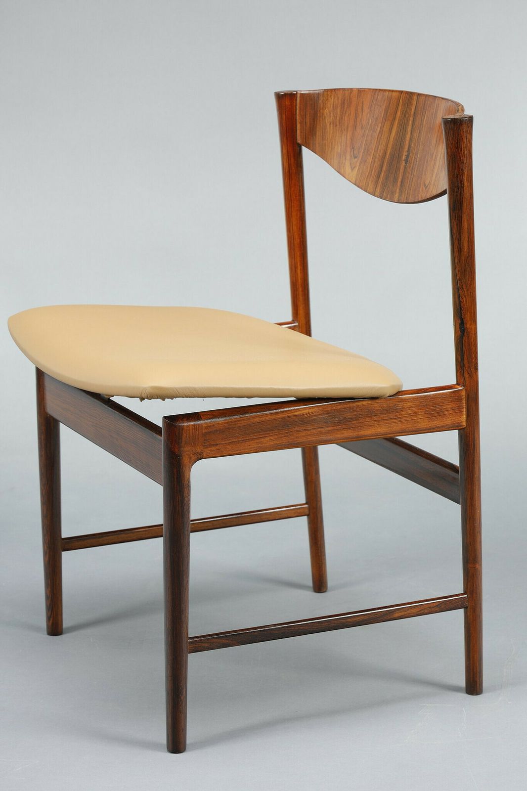photo buy Ib Kofod Larsen Rosewood Dining Table With Extension Leaf And Six Chairs
