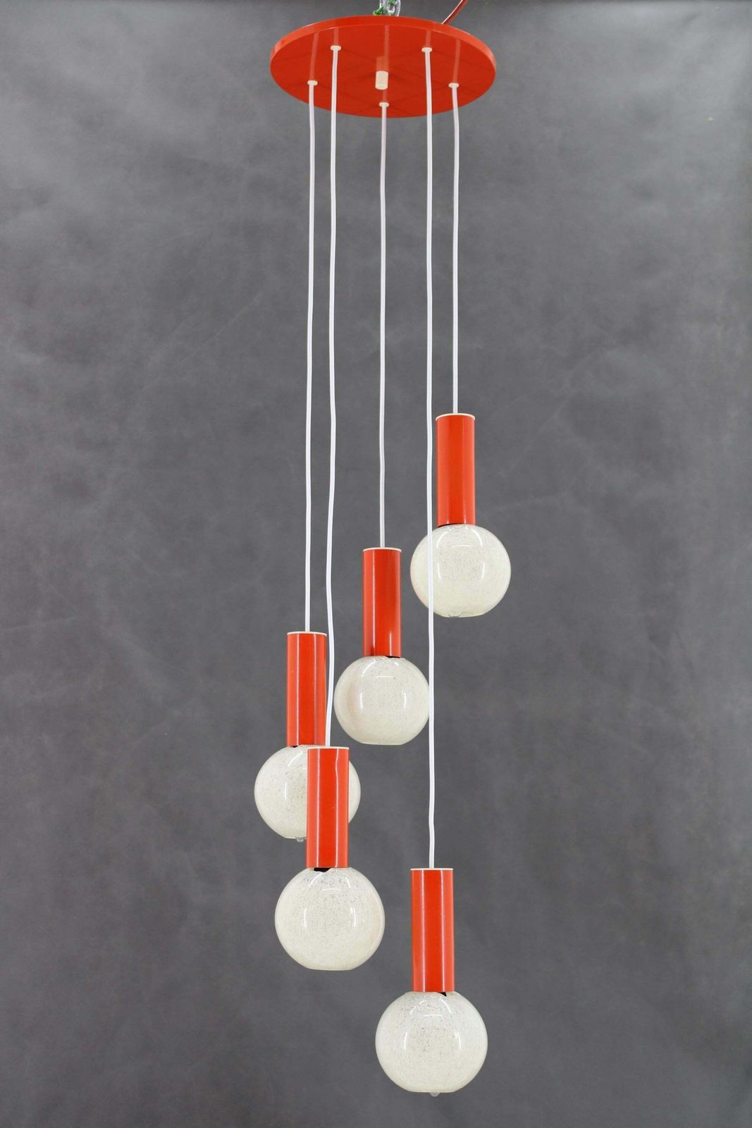 1970s Cascade Chandelier With Plastic Shades By Pokrok Zilina, Czechoslovakia photo furniture