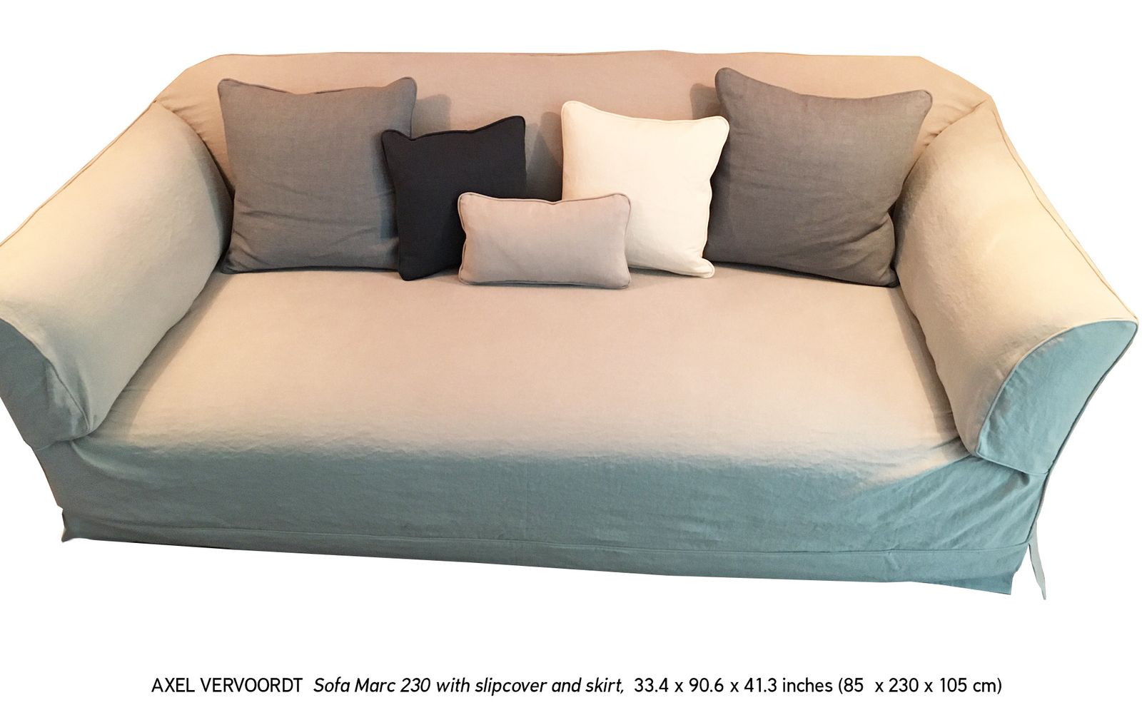 Axel Vervoordt Sofa Marc With Linen Slipcover photo for sale