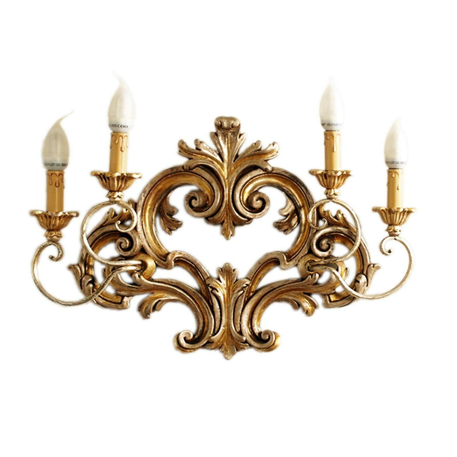 Pair Of Carved And Gilded Wood Ornamental Sconces Testolini Freres Venetian Work photo furniture