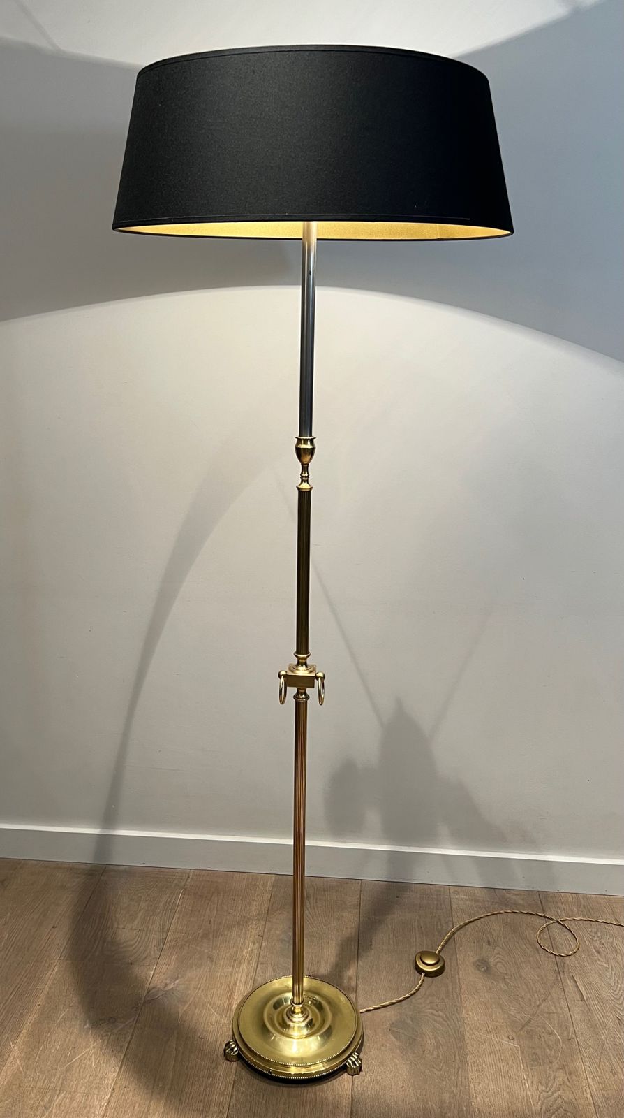 Neoclassical Style Brass Floor Lamp In The Style Of Maison Jansen