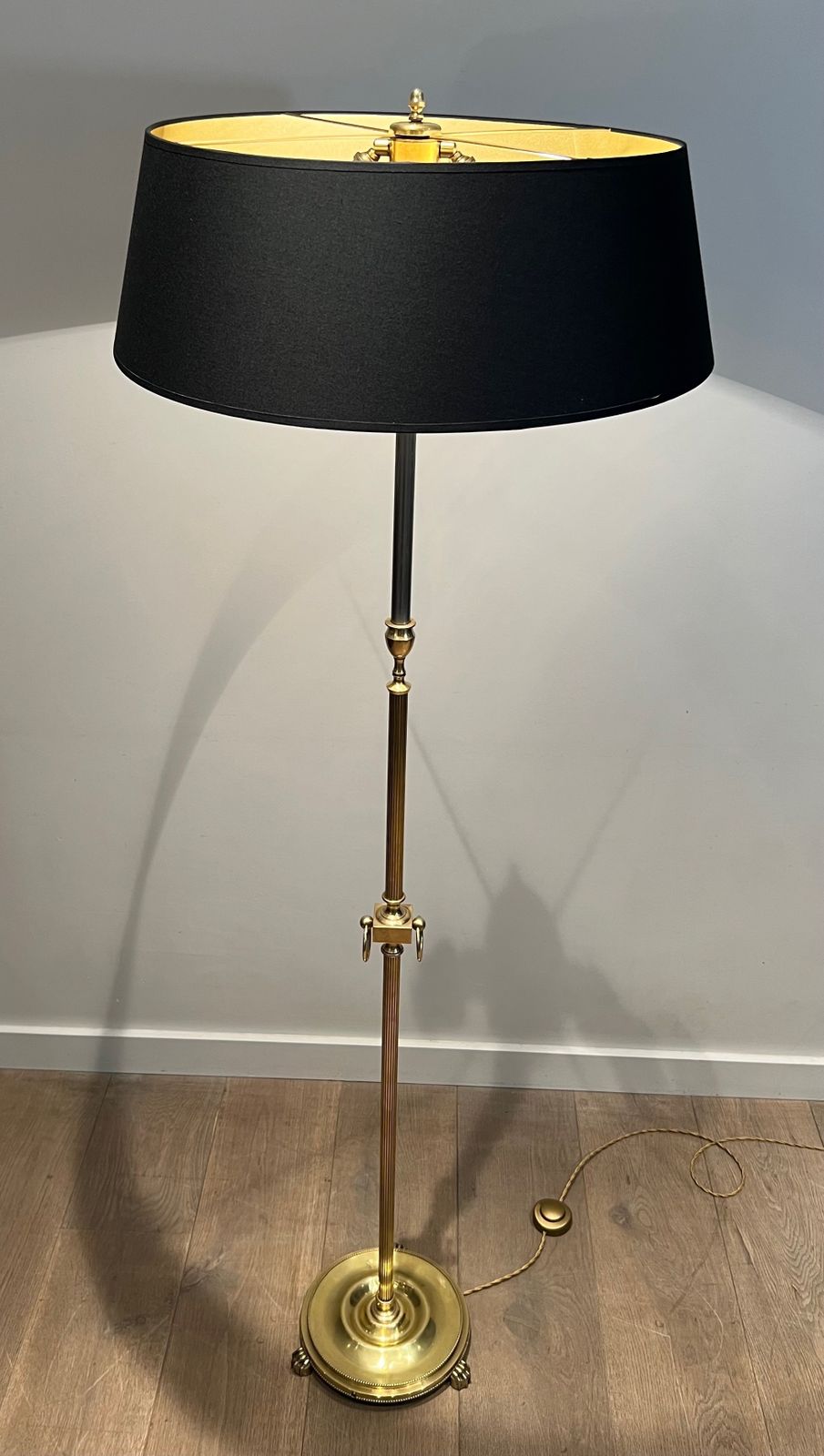 Neoclassical Style Brass Floor Lamp In The Style Of Maison Jansen photo Lighting