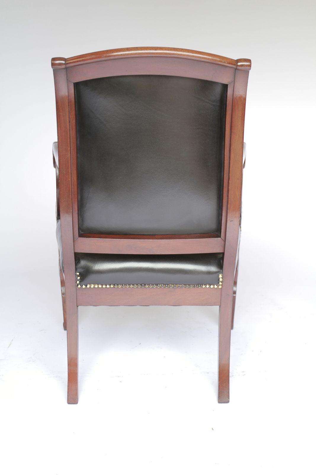 French Mahogany & Leather  Library Chair Circa 1820s photo Furniture