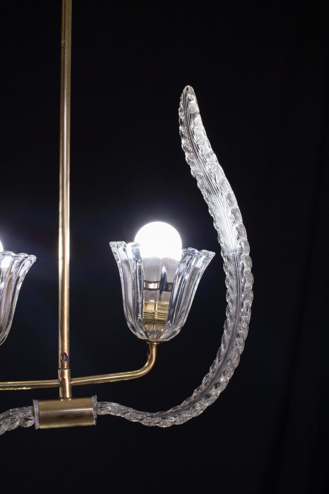photo for sale "Angel", 2 Light Chandelier Or Pendant Lamp By Barovier & Toso, 1940s