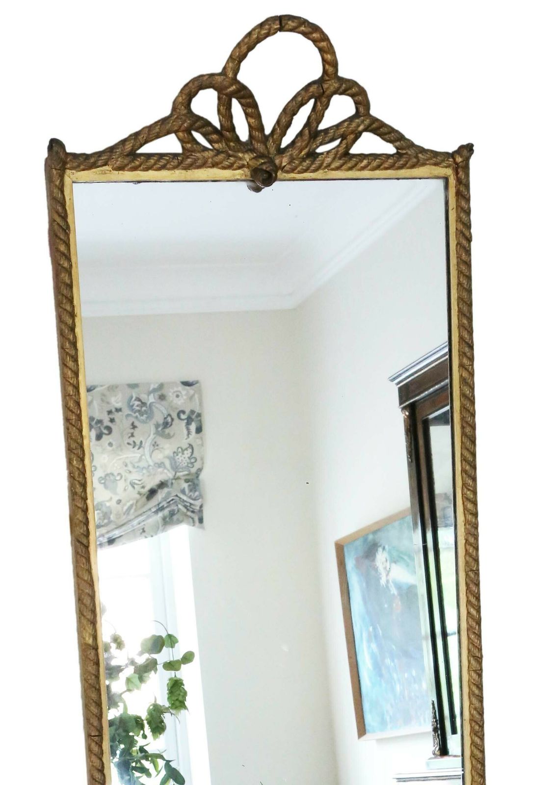 Antique C1900 Large Gilt Full Height Foor Wall Dressing Mirror – High Quality Ornate Design photo furniture