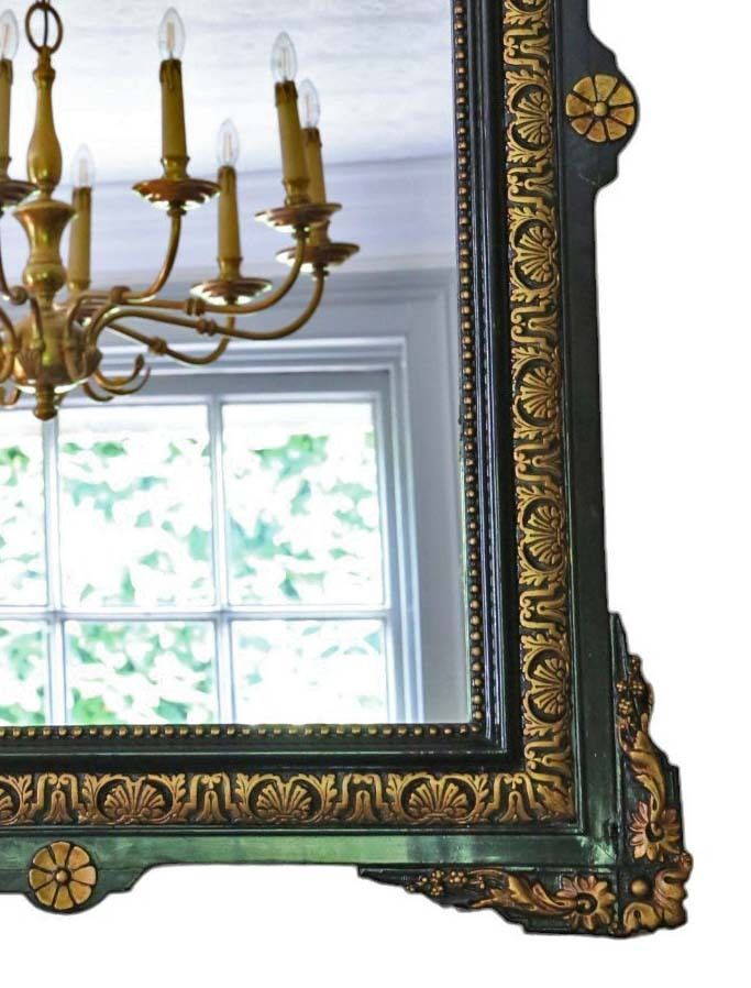 Antique Large C1900 Gilt And Ebonised Overmantle Wall Mirror – High Quality Ornate Design photo for sale