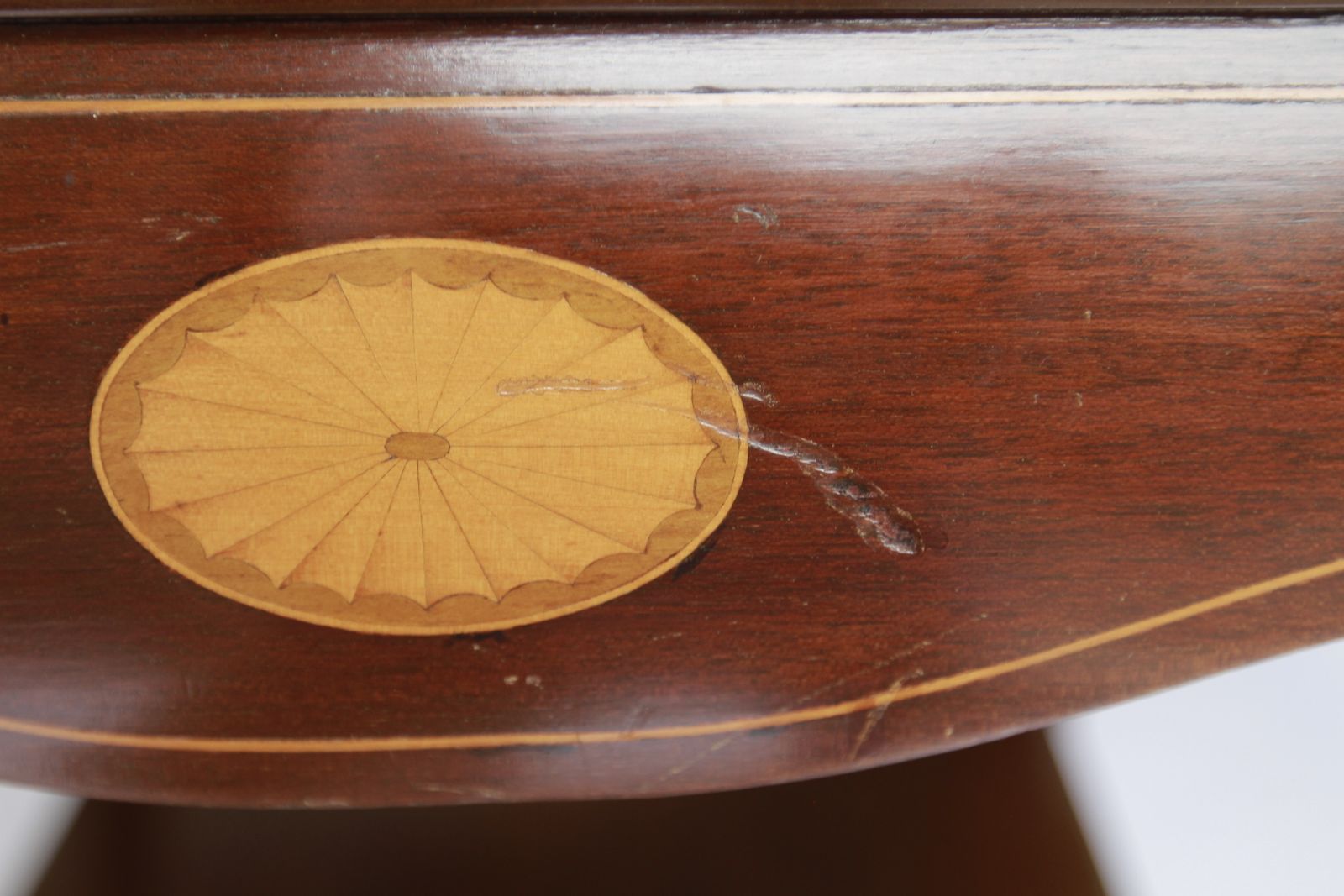 photo furniture Edwardian Mahogany Inlaid Revolving Bookcase On Stand