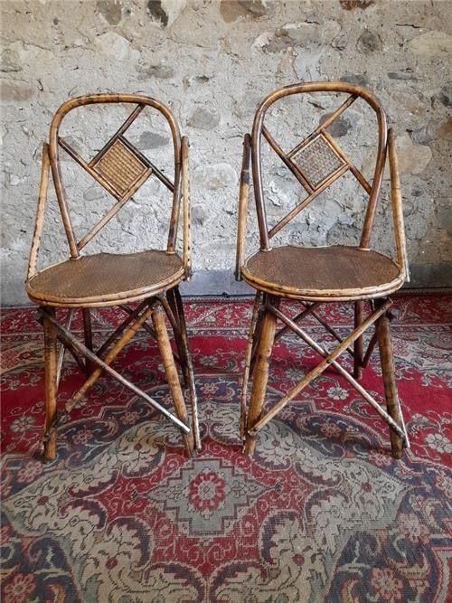 Two Victorian Bamboo Chairs, 1800s photo furniture