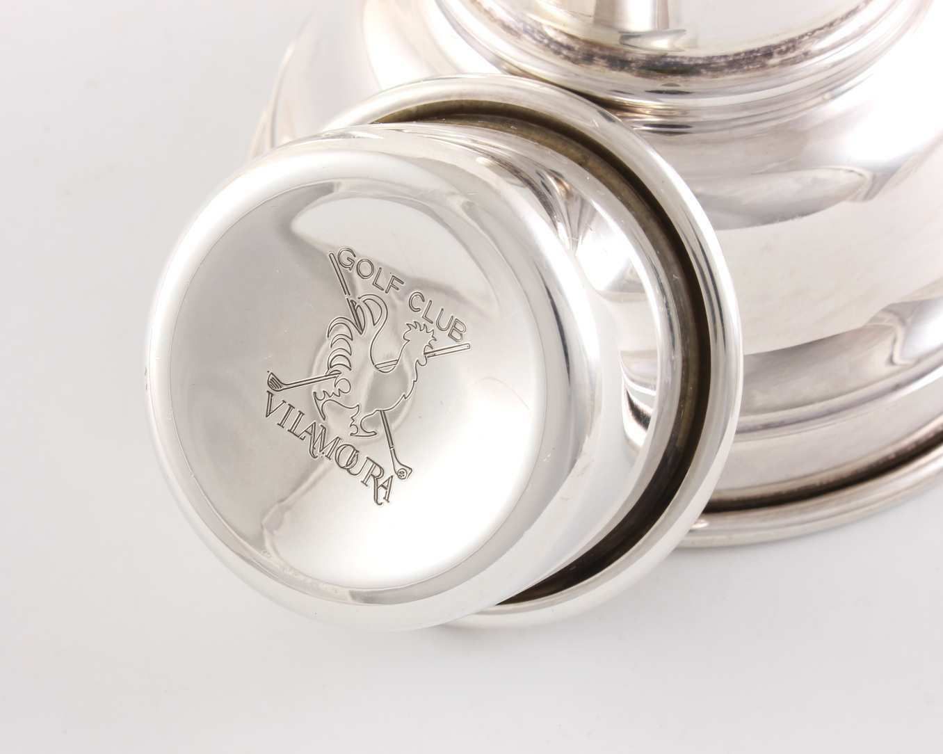 Silver Plated Cocktail Shaker. Vilamoura Golf Club Algarve Portugal. photo for sale