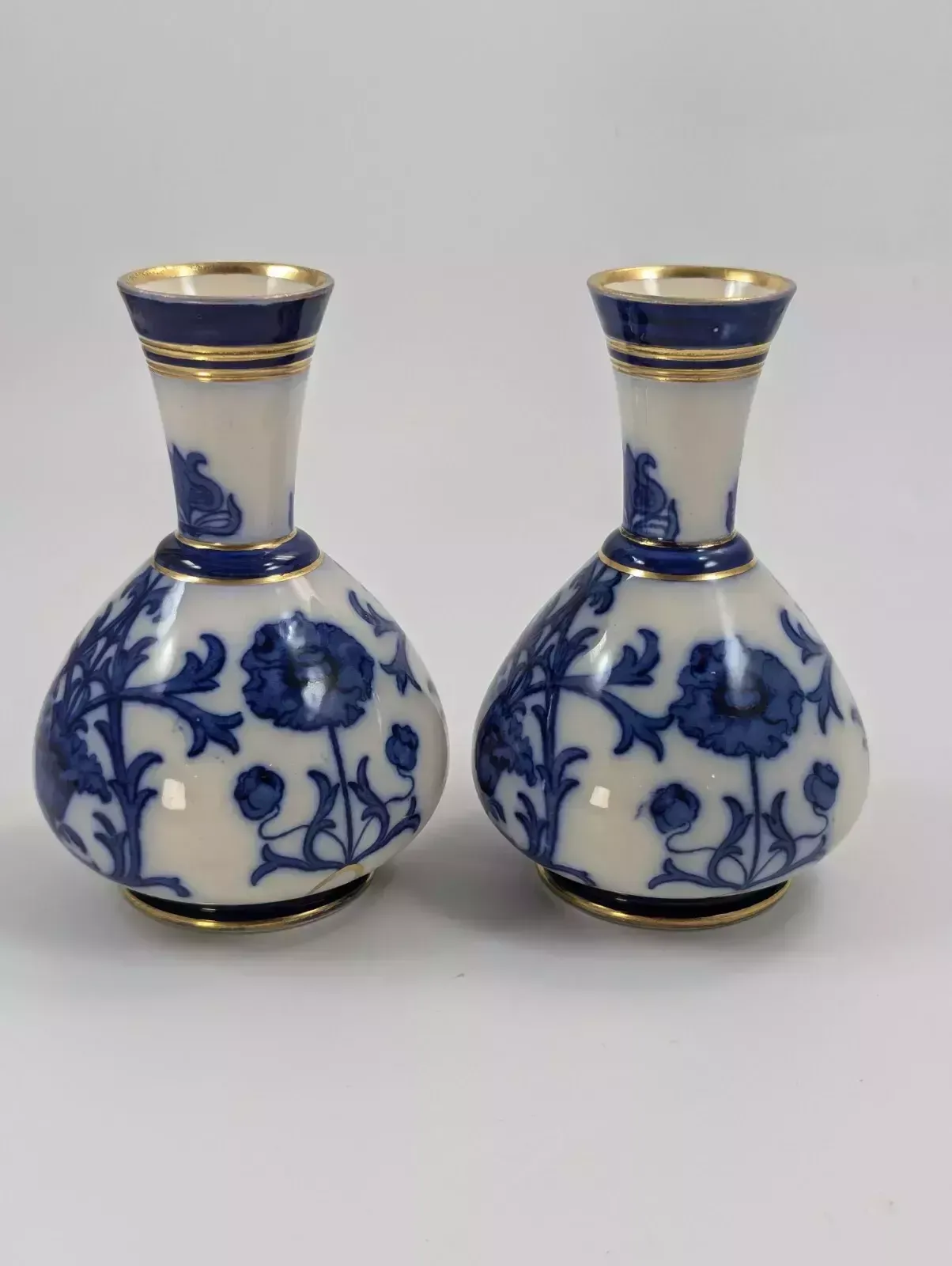A Pair Of Moorcroft Macintyre Aurelian Small Vases, Late 19th Century photo furniture