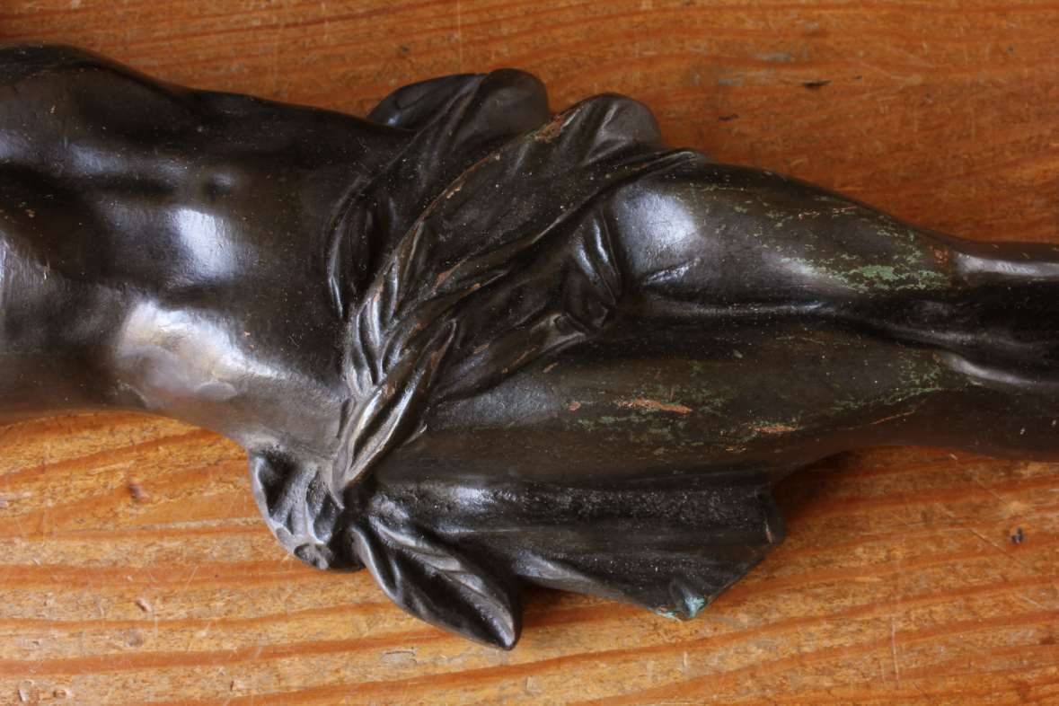Large Bronze Jesus Christ Figure. 19th Century Corpus Religious Statue. photo buy