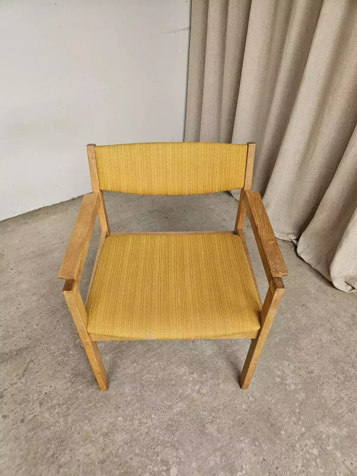 Vtg Mid Century Danish Oak Chair Side Armchair By Erik Wørts For Fdb Møbler R541 photo buy