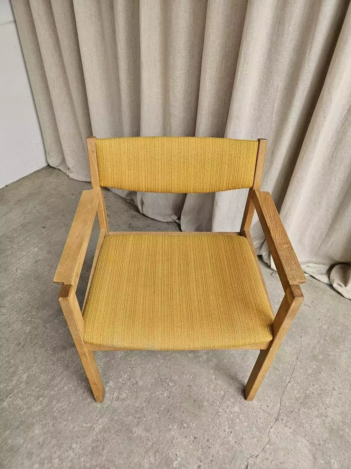 photo furniture Vtg Mid Century Danish Oak Chair Side Armchair By Erik Wørts For Fdb Møbler R541