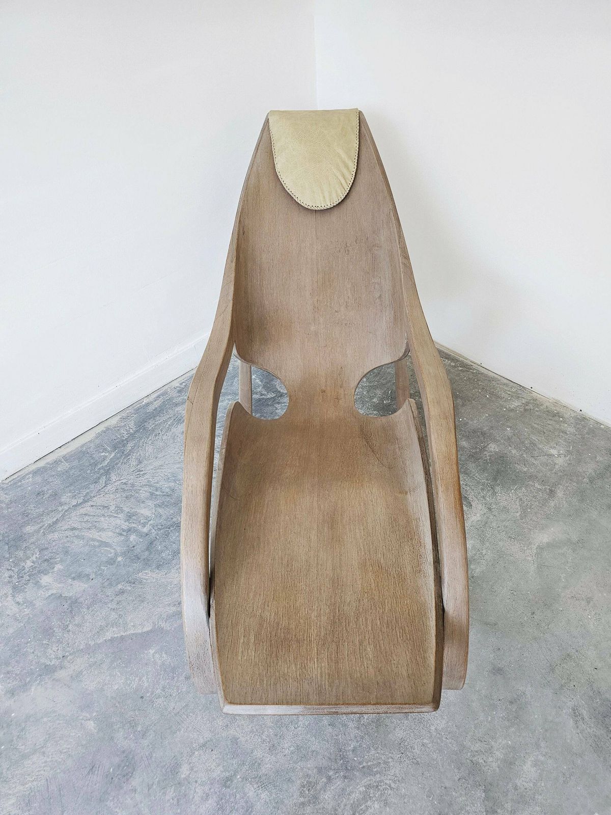 Breathtaking Contemporary Sculptural Rocking Chair Done In Molded Ash Plywood In Style Of Wendell Castle, Handmade And One Of A Kind photo furniture