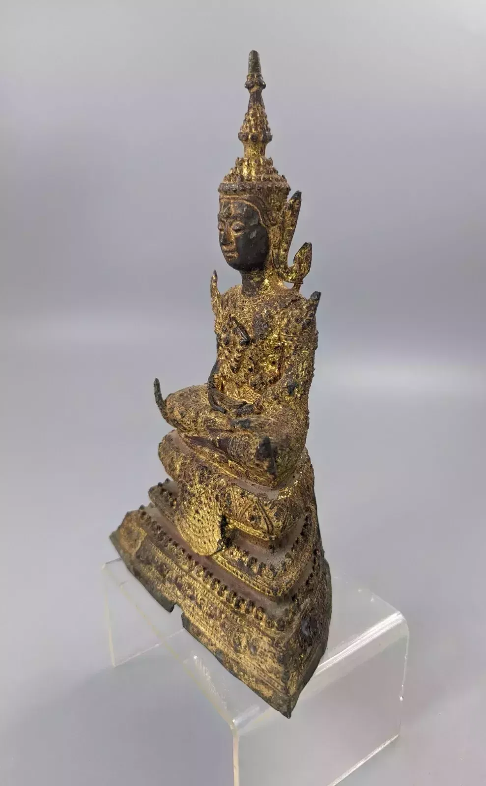 Antique Bronze Thai Rattanakosin Buddha From Thailand, 19th Century photo furniture