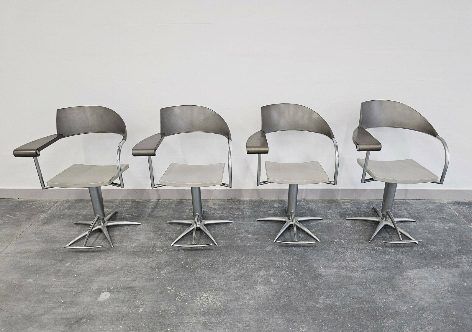 Exceptionally Rare Techno Barber Chair Designed By Philippe Starck For L'oreal // Made In France In 1989