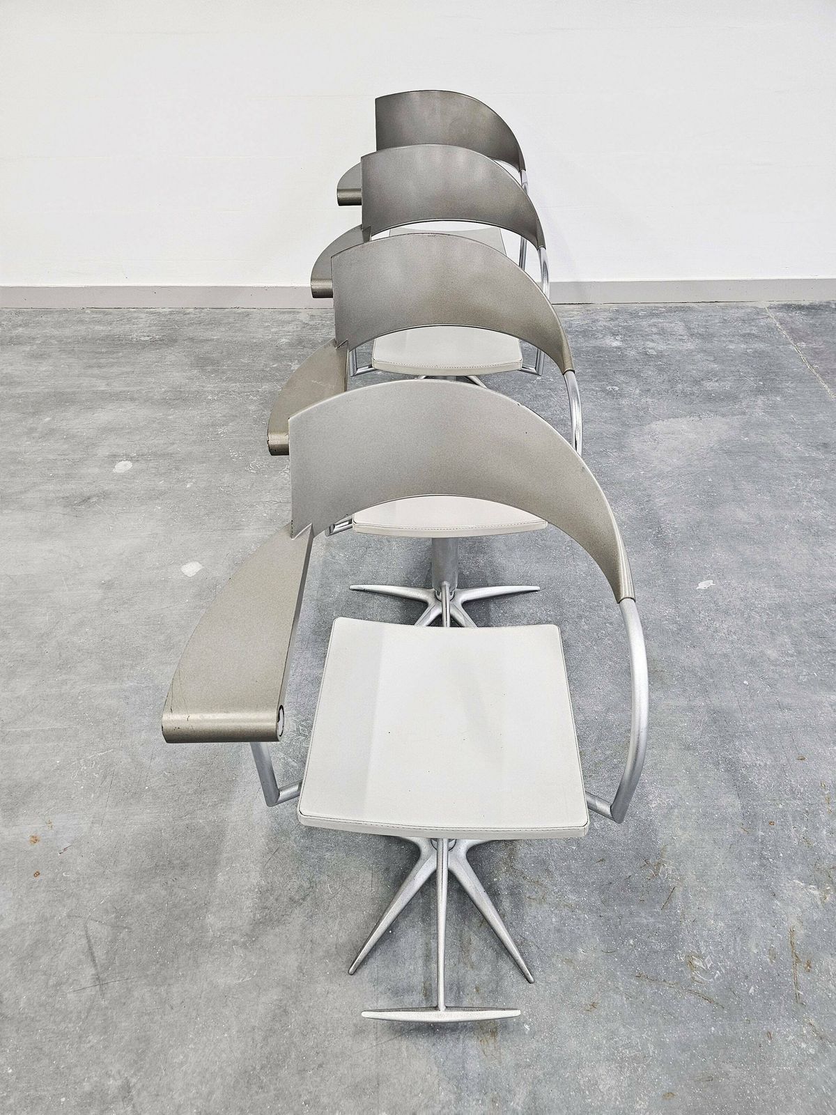 Exceptionally Rare Techno Barber Chair Designed By Philippe Starck For L'oreal // Made In France In 1989 photo for sale