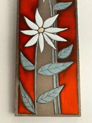 Vintage Enameled Lava Stone Wall Décor, 1970s photo vinterior