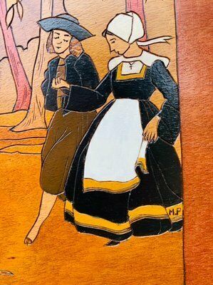 photo vinterior Wood Carved Folk Art Panels, 1940s, Set Of 2