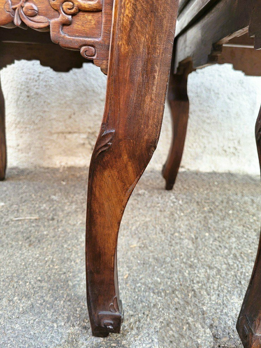 photo for sale Pair Of Carved Wooden Armchairs, China, Late 19th Early 20th Century