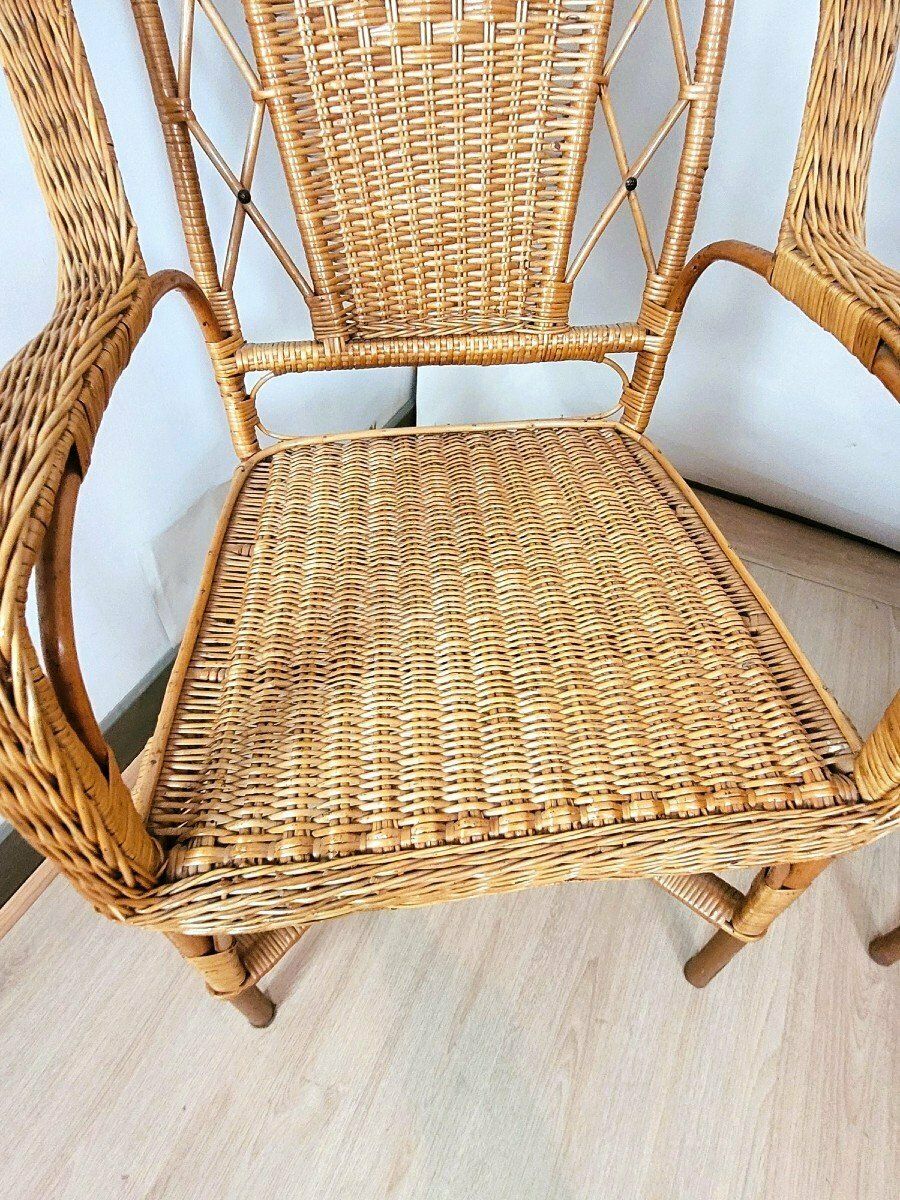 Mid 20th Century 9 Piece Rattan Living Room Set photo 1350.0