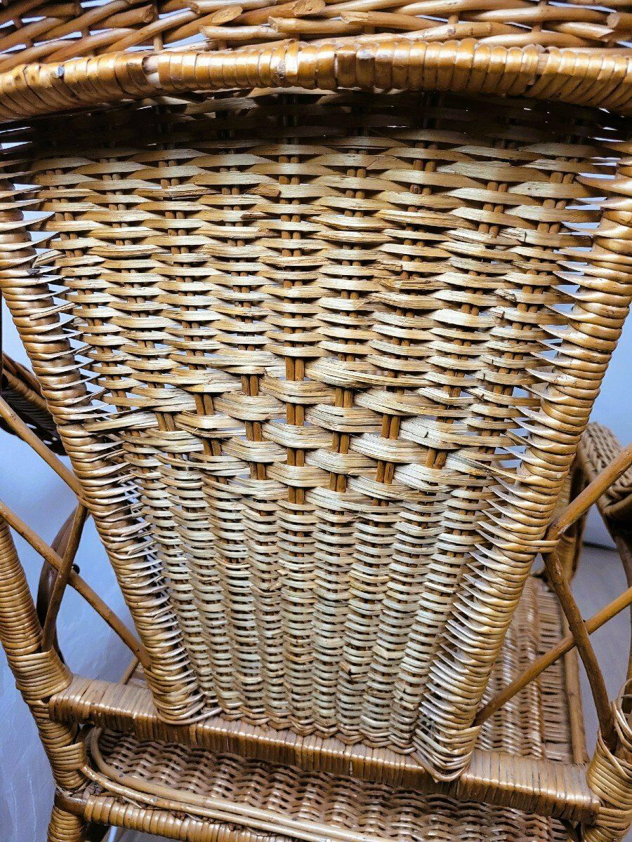 1350.0 Mid 20th Century 9 Piece Rattan Living Room Set photo