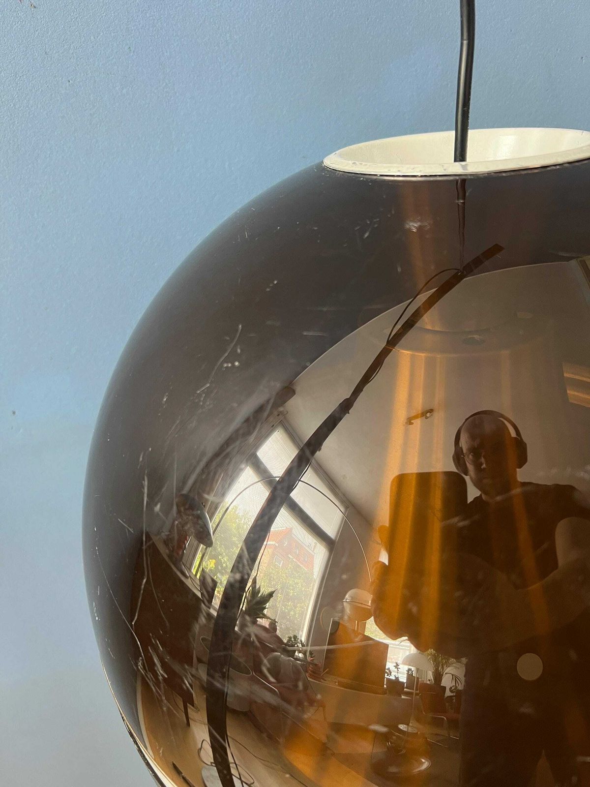 photo for sale Grote Dijkstra Flying Saucer Space Age Dome Hanglamp