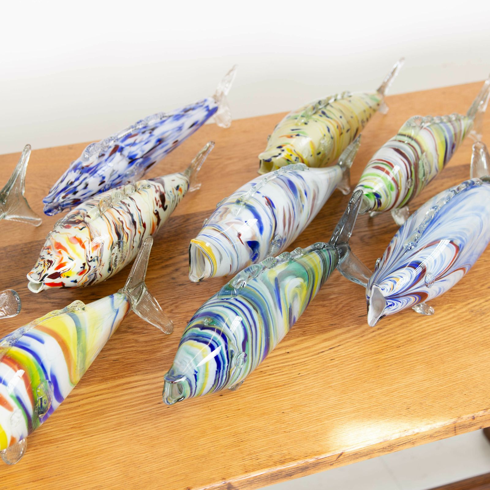 Collection Of 16 Mid Century Murano Glass Fish