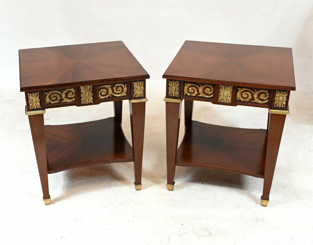 Pair French Side Tables Empire Ocassional