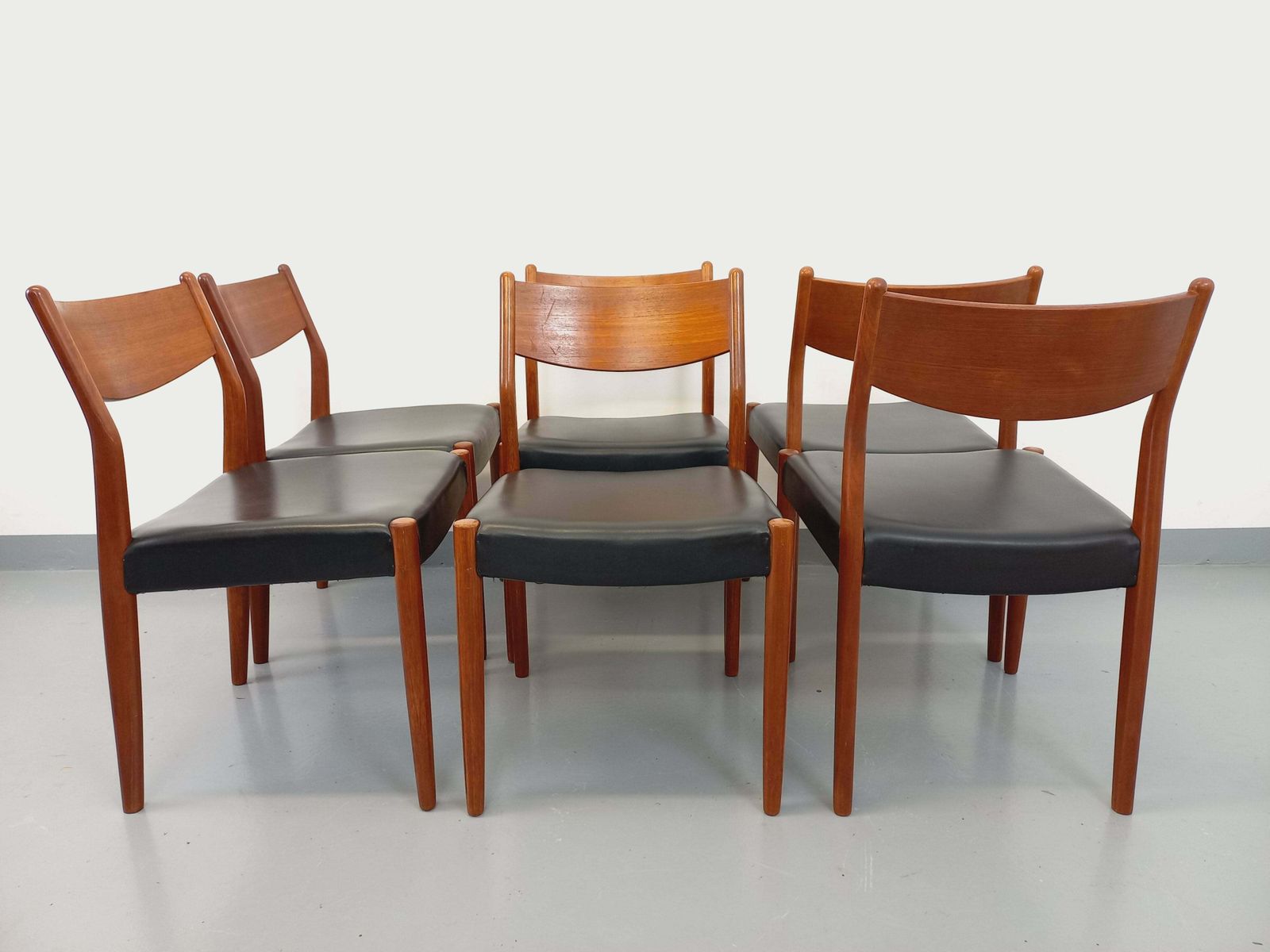 6 chaises Fristho Franeker en teck photo vintage