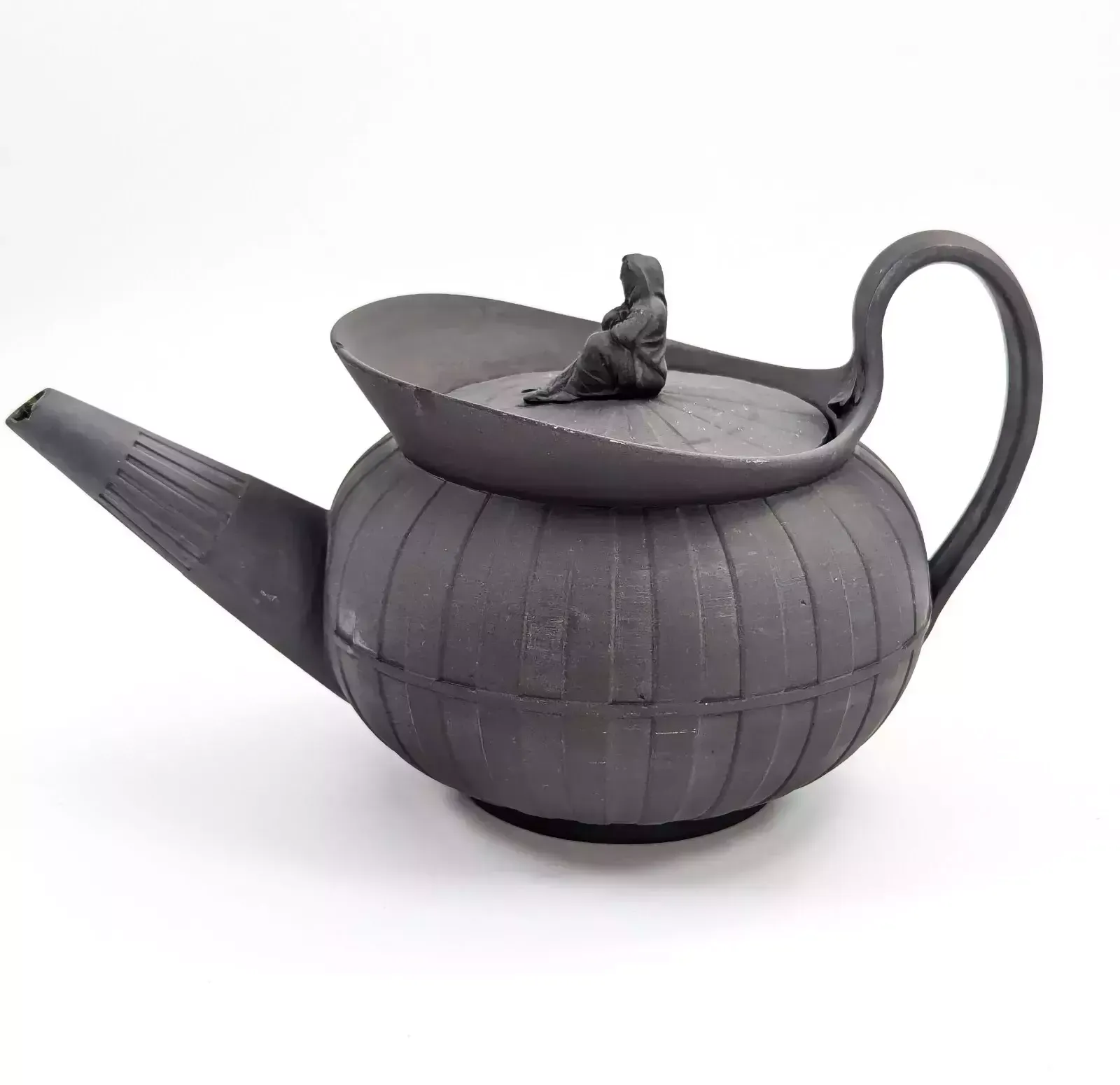 Antique Wedgwood Black Basalt Teapot, C. 1790