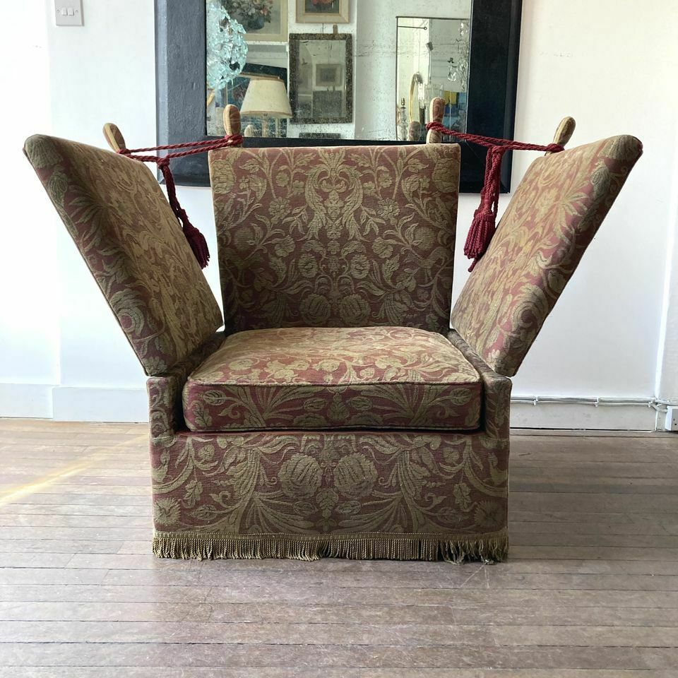 Pair Of Knole Drop Arm Chairs, Early 20th Century photo Furniture