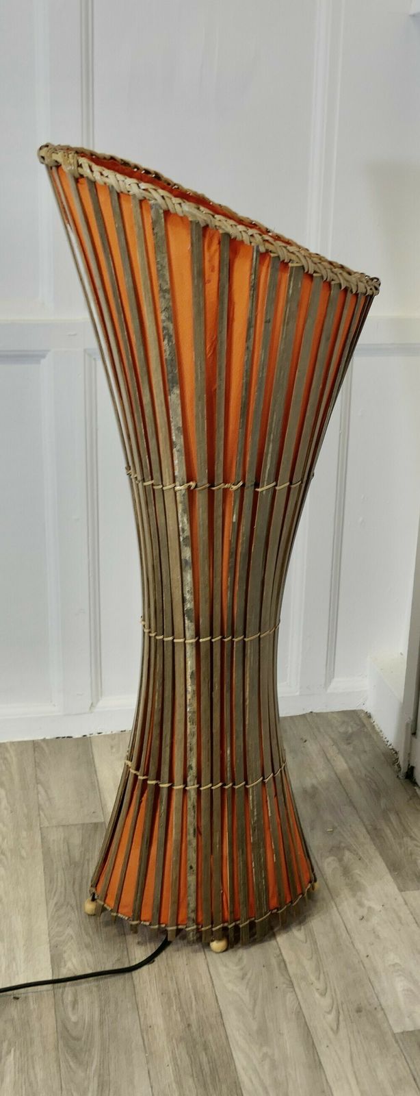 Mid 20th Century Bamboo Floor Lamp, Retro Chic photo for sale