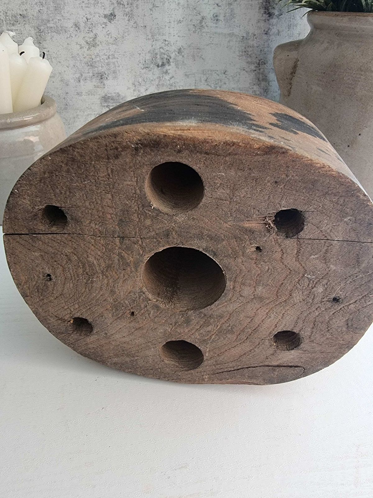 Antique French Wooden Hat Mold, Millinery Hat Block, Industrial Mold, Hat Block photo vintage