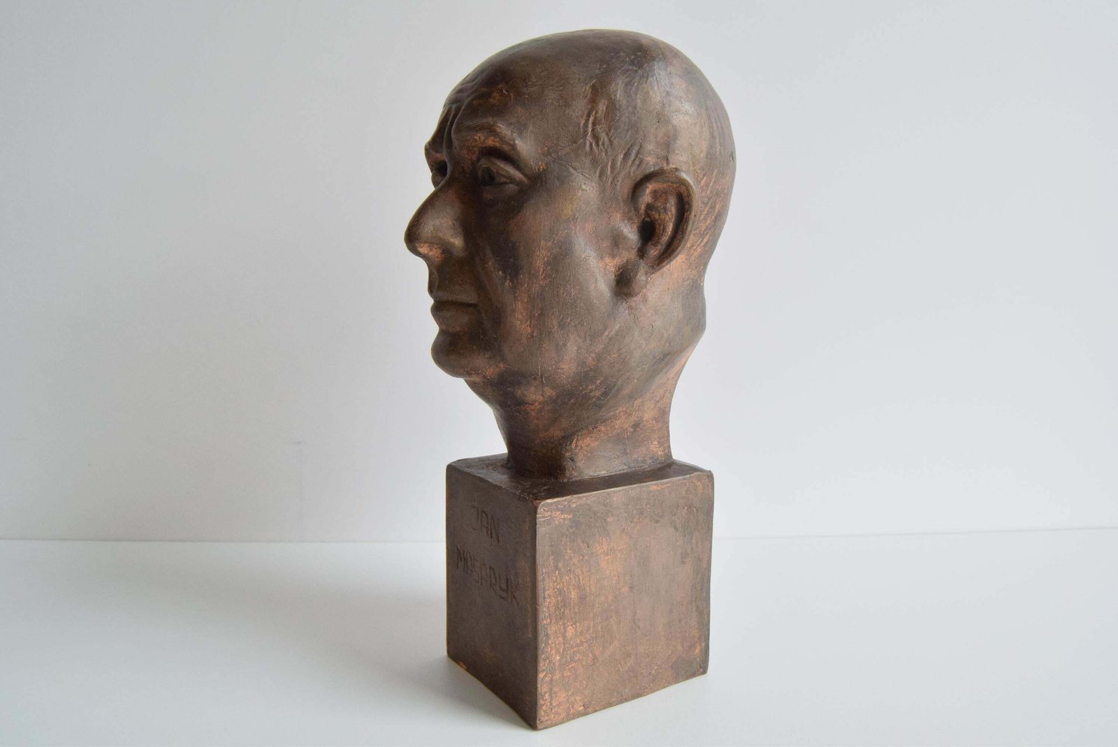 Jan Masaryk Ceramic Bust, Circa 1950's. photo Art