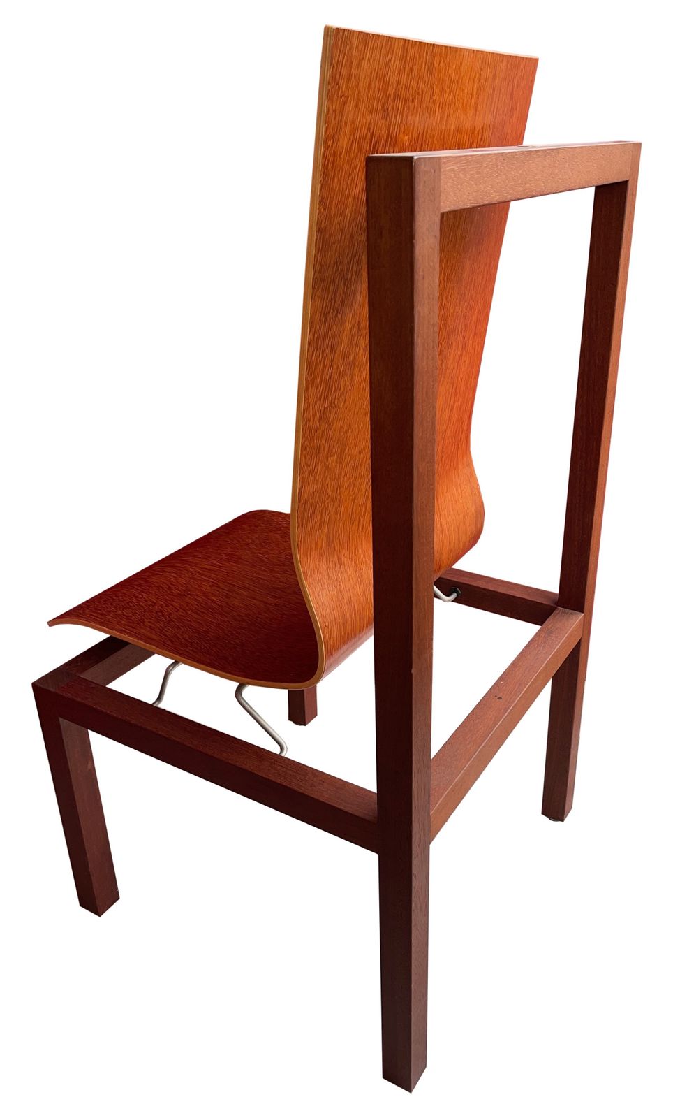 B.N.F. Chair By Gaëlle Lauriot Prévost And Dominique Perrault In Doussie Wood. The Original Martin Stoll Edition,  Numbered 124, 1995 photo Furniture