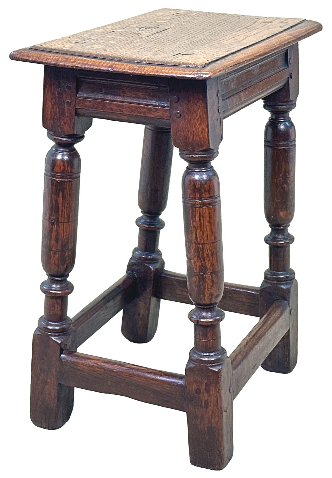photo furniture 17th Century Rectangular Oak Joint Stool (England, Circa 1660)