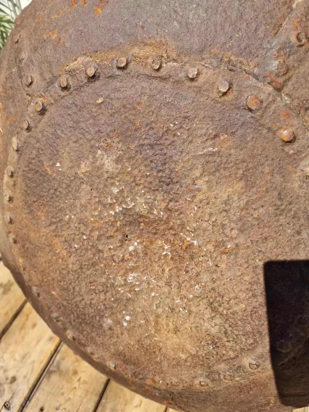 350.0 Very Large Antique Original Indian Kadai Fire Pit Bbq Drinks Ice Cooler Planter photo