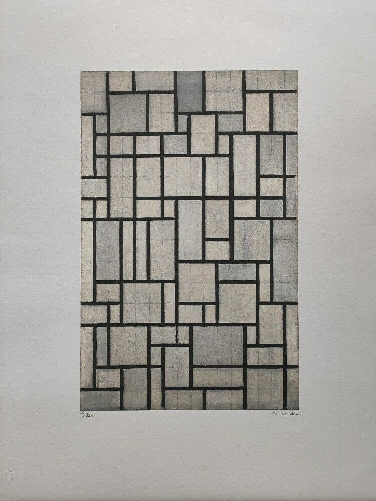Piet Mondrian Signed   Composition With Red   Limited Edition With A Certificate photo for sale
