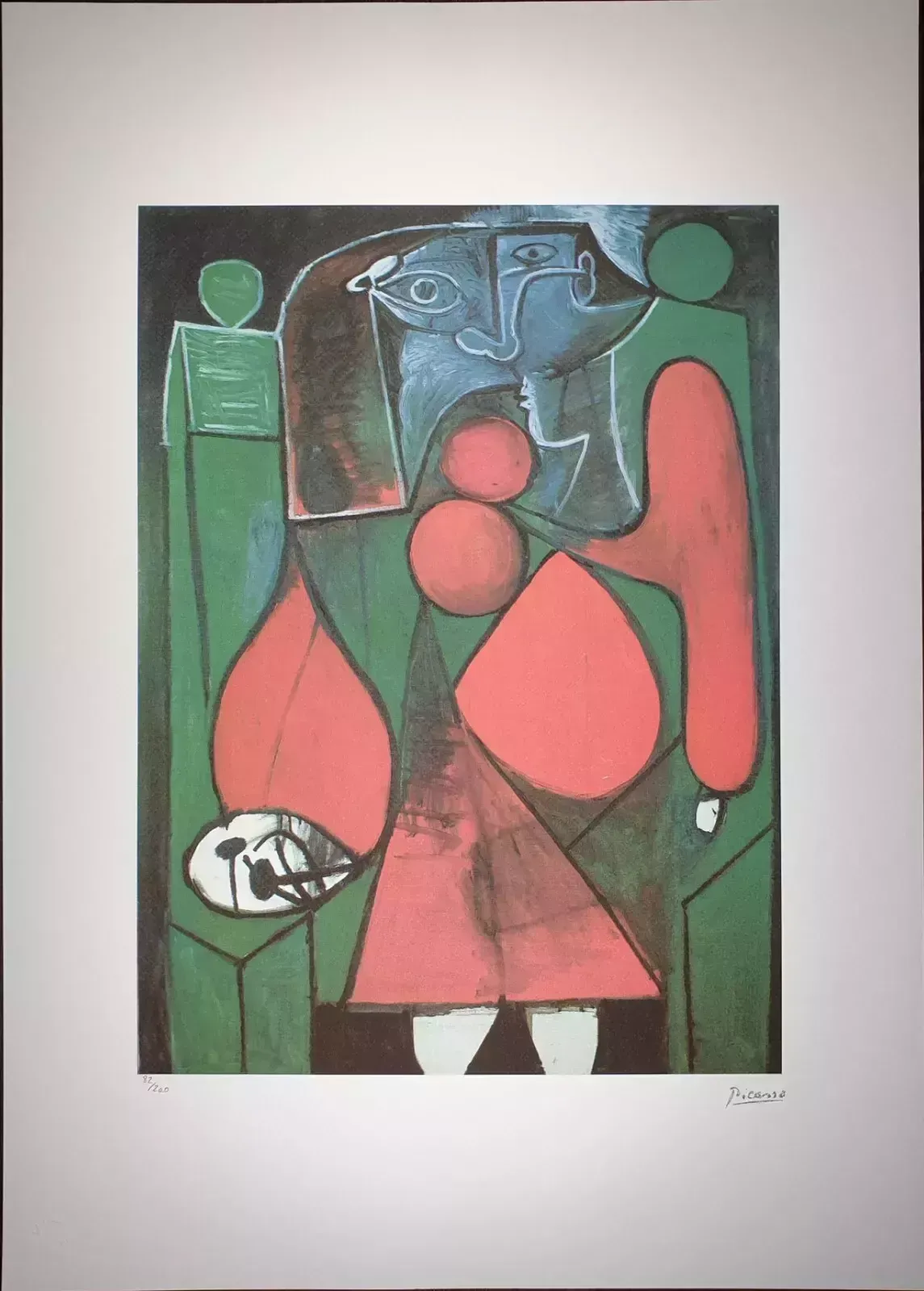 Pablo Picasso, Seated Woman, Plate Signed Lithograph photo Art