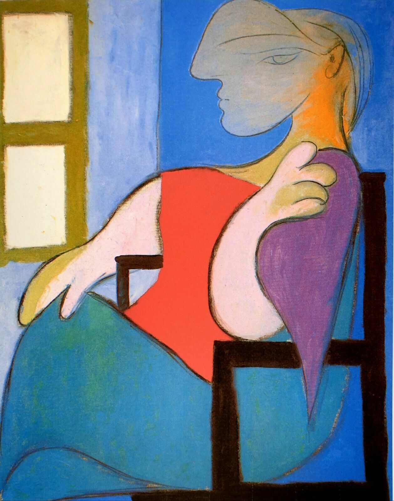 Pablo Picasso, Woman Sitting Near Window, Plate Signed Lithograph