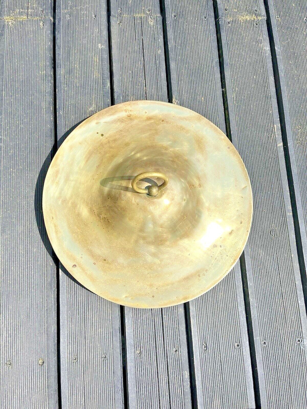 Large Antique 30's Art Deco Brass Lidded Coal Log Box Storage Bucket Bin Vintage photo vintage